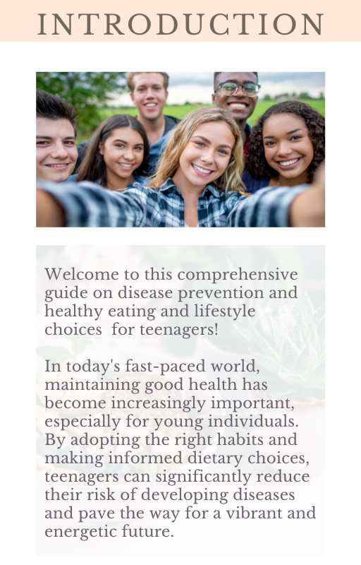 Disease Prevention in Teens: Food & Lifestyle Guide (vegetarian)