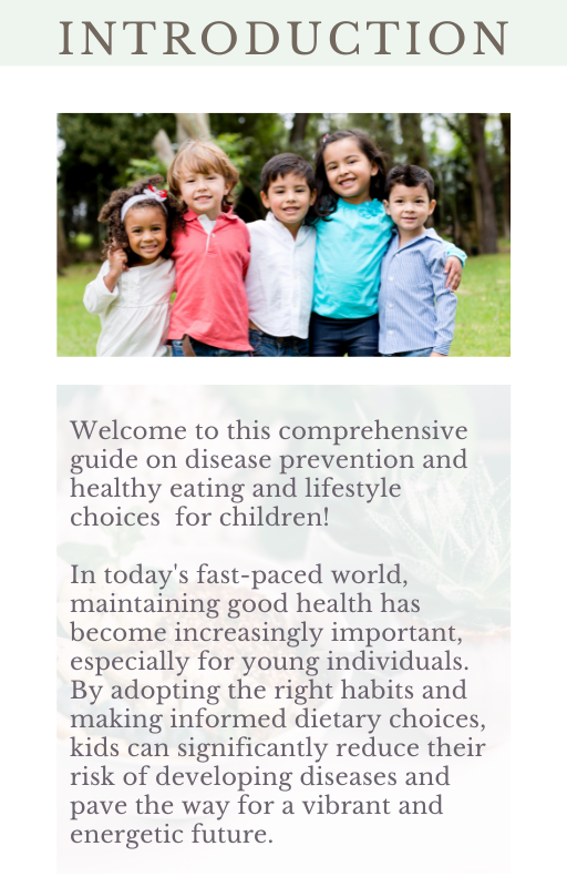 Disease Prevention in Children: Food & Lifestyle Guide